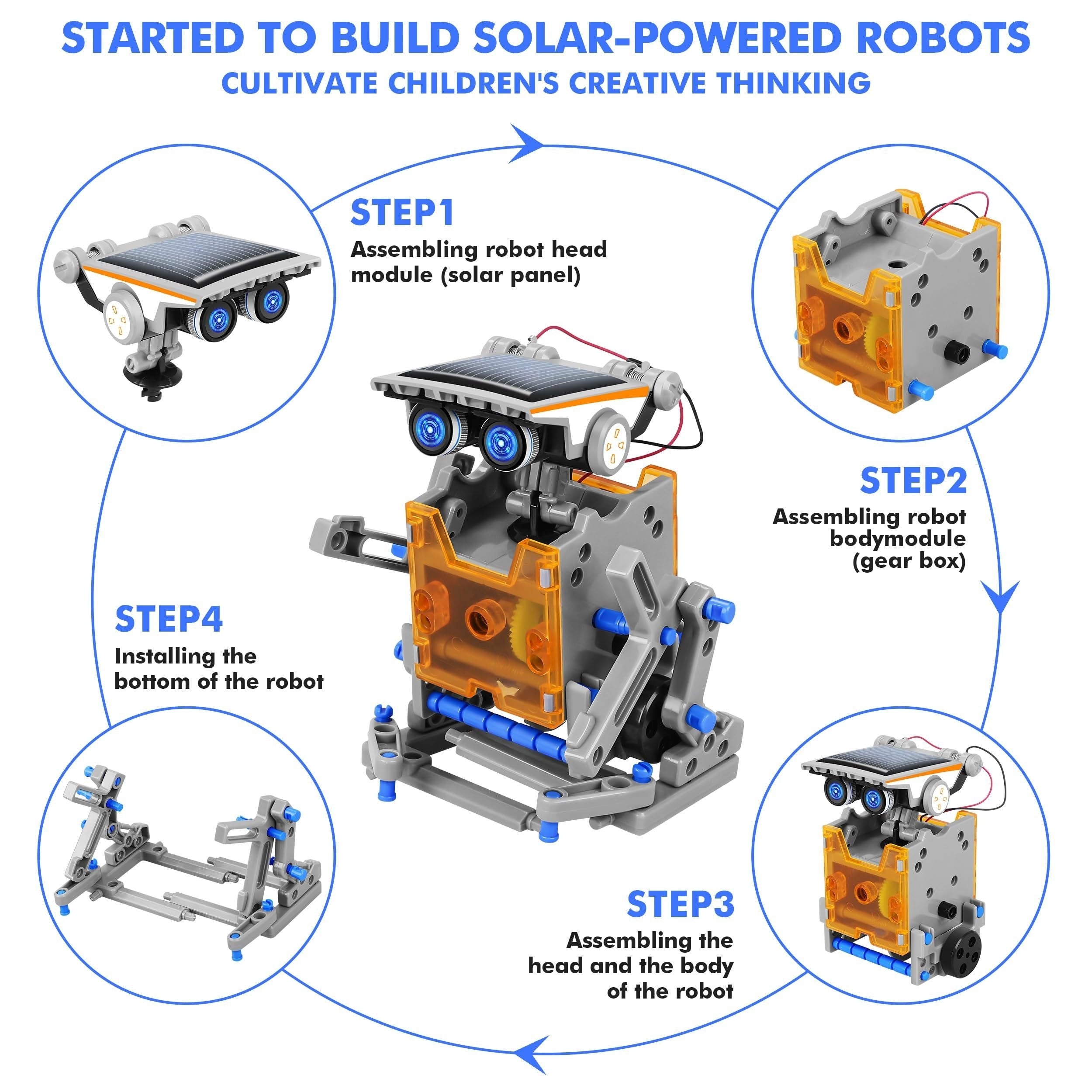 Educational Solar Robot Toy DIY Science Kit for Adults