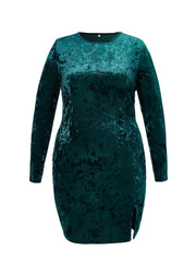 Women's Velvet Long Sleeve Dress