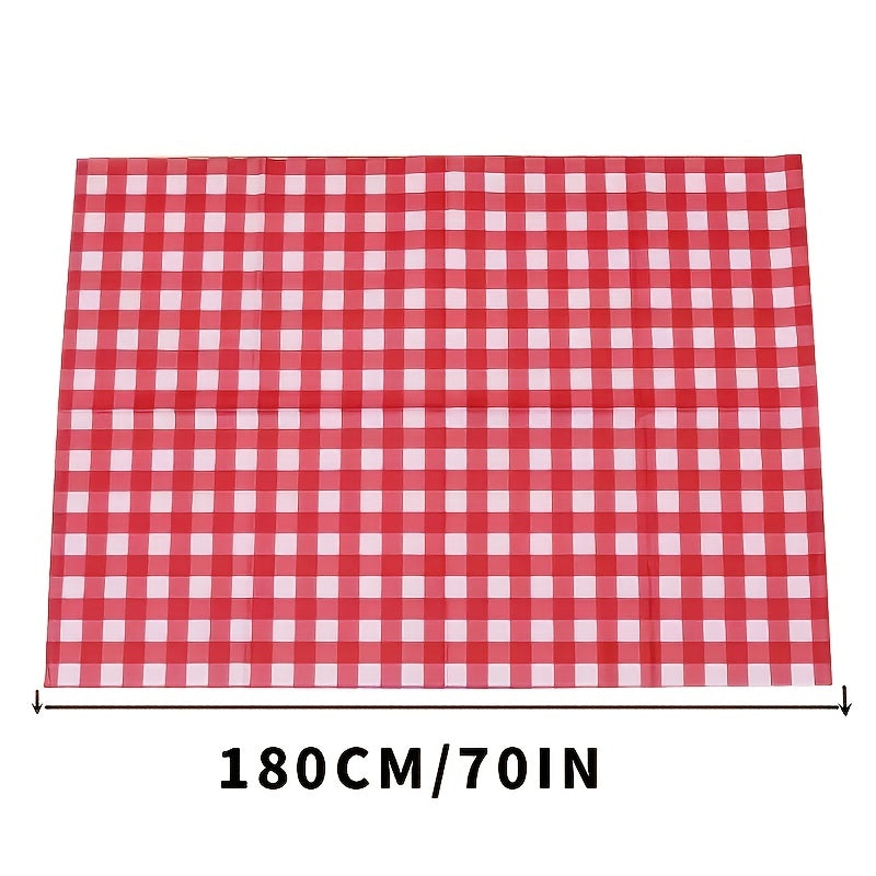 Red Plaid Disposable Tablecloth Wedding Camping Picnic