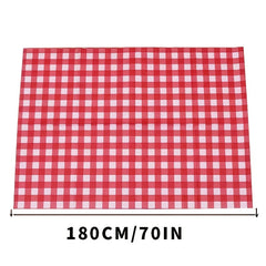 Red Plaid Disposable Tablecloth Wedding Camping Picnic