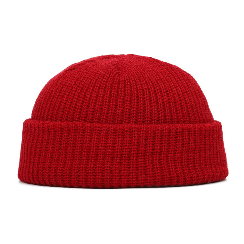 Warm Melon Skin Hat Wool Hat Men's Women's Knit Hat Elastic