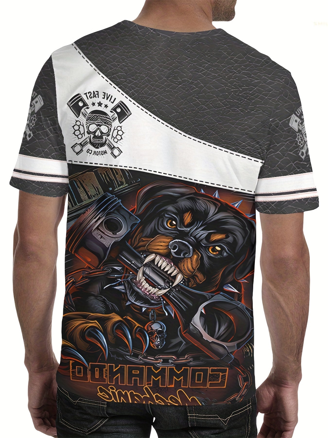 Men's Cartoon Dog Graphic T shirt Active 3D Digital Print Comfy