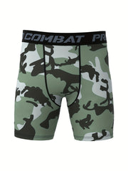Xinso Men's Camo Compression Shorts Moisture Wicking High Stretch Athletic