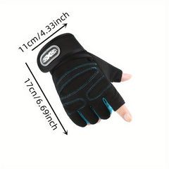 1pair Fingerless Gloves Breathable Non-slip Half Finger Gloves for Weightlifting