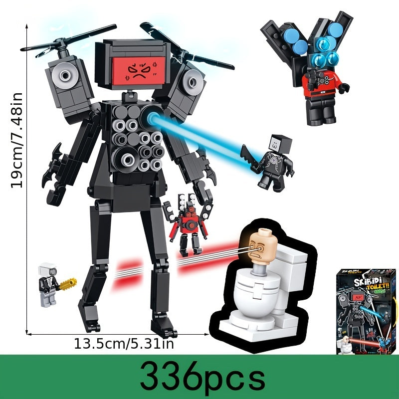 TV Man Toilet Man Building Block Monster Toy For Kids And Boys