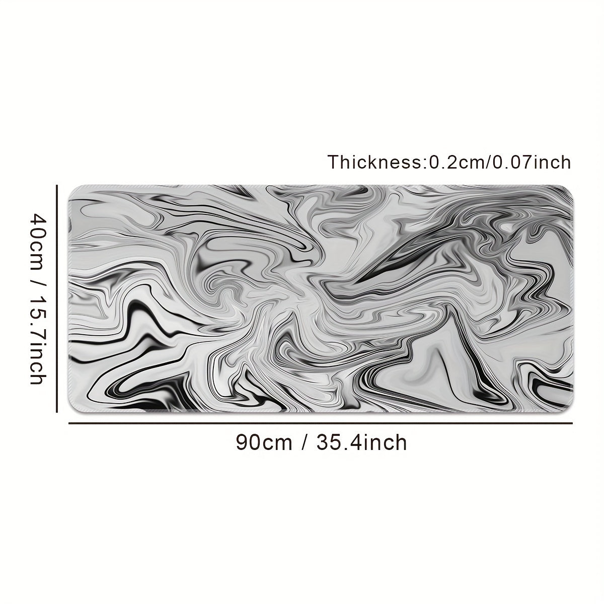 Gray Abstract Gaming Mouse Pad Non-slip Rubber Mat