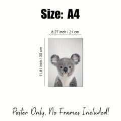 Baby Animals Portrait Posters for Room Decor