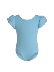 Girls Chiffon Ruffle Sleeve Leotard for Ballet Dancing