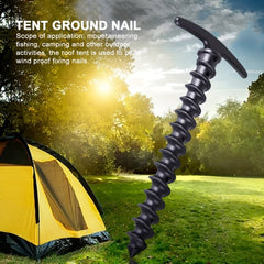 10pcs Durable Screw Anchor Tent Pegs - Rust Resistant Ground Nails