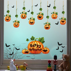 Halloween Pumpkin Window Stickers Party Decoration for Living Room Bedroom
