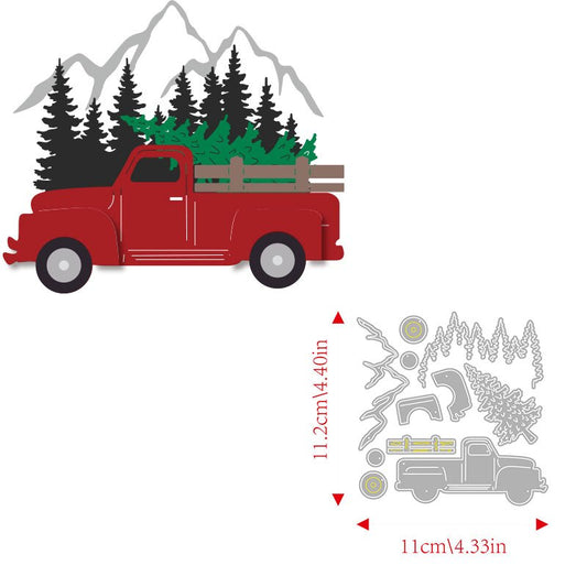 Car And Tree Camping Mold For DIY Scrapbooking Decoration