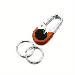 Men's Stainless Steel Car Keychain Waist Clip With Key Ring