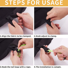 20pcs Tent Canopy Clip Buckle Kit with Binding Ropes Tarp Clips