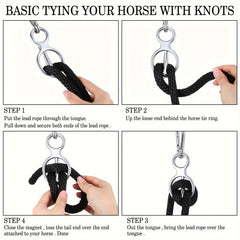 5m Horse Braided Nylon Rope Stainless Steel Equestrian Training Equipment