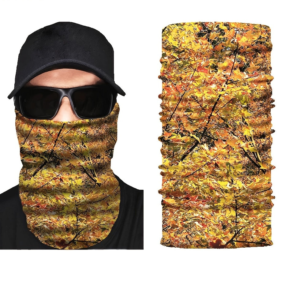 Golden Fall Leaf Neck Gaiter Sun Protection Dust Mask