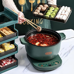 3-Tier Detachable Plastic Kitchen Shelf w/ Dividers