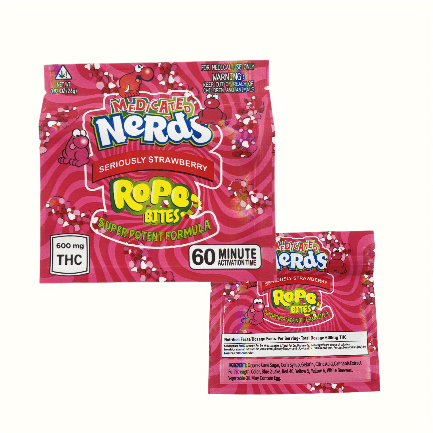 10 Pcs Pink Self Sealing Plastic Bags for Food Storage