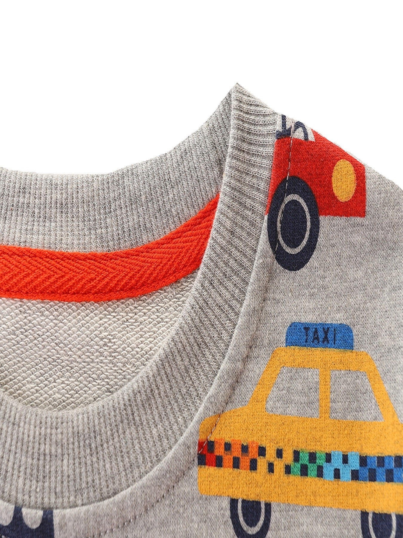 Boys Car Cartoon Print Sweatshirt