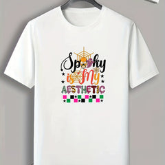 Men's Halloween Style Print T shirt Casual Comfy Crew Neck Tee