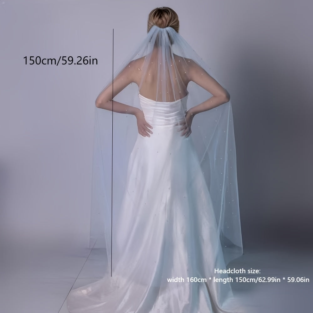 Bridal Veil with Rhinestones