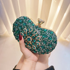 Square Rhinestone Purse Chain Shoulder Bag for Wedding