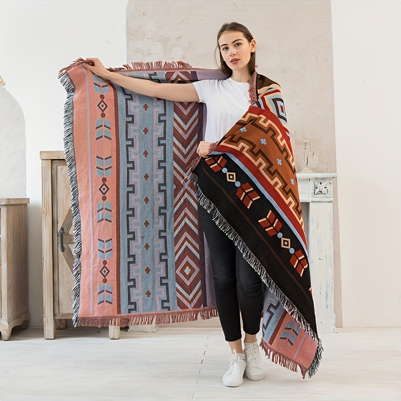 Nordic Style Thread Blanket for Sofas RVs Outdoor Camping