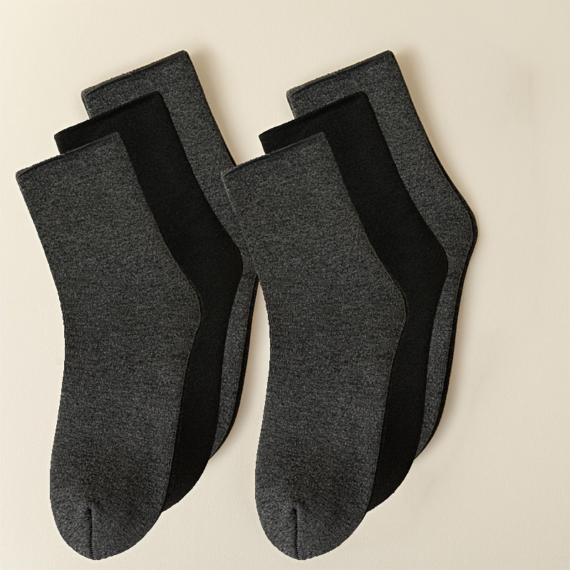 5 Pairs Winter Casual Warm Mid calf Socks