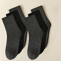 5 Pairs Winter Casual Warm Mid calf Socks