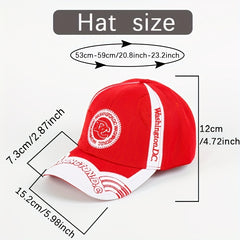 Unisex Sunshade Adjustable Baseball Cap With Letter Embroidered