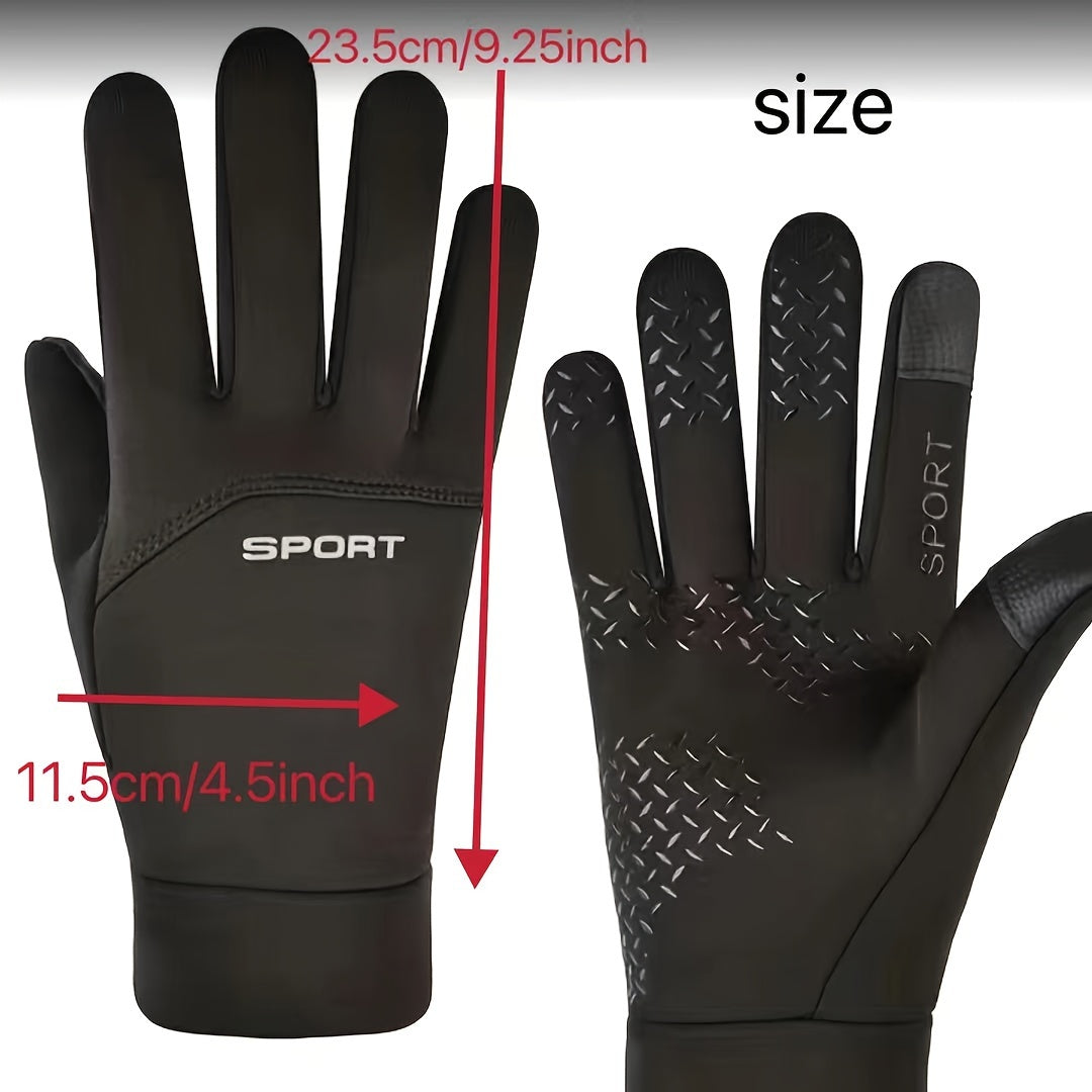 Windproof Warm Cycling Gloves Men's Winter Non-slip Waterproof