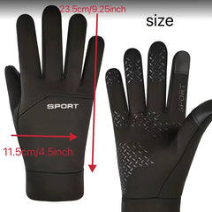 Windproof Warm Cycling Gloves Men's Winter Non-slip Waterproof