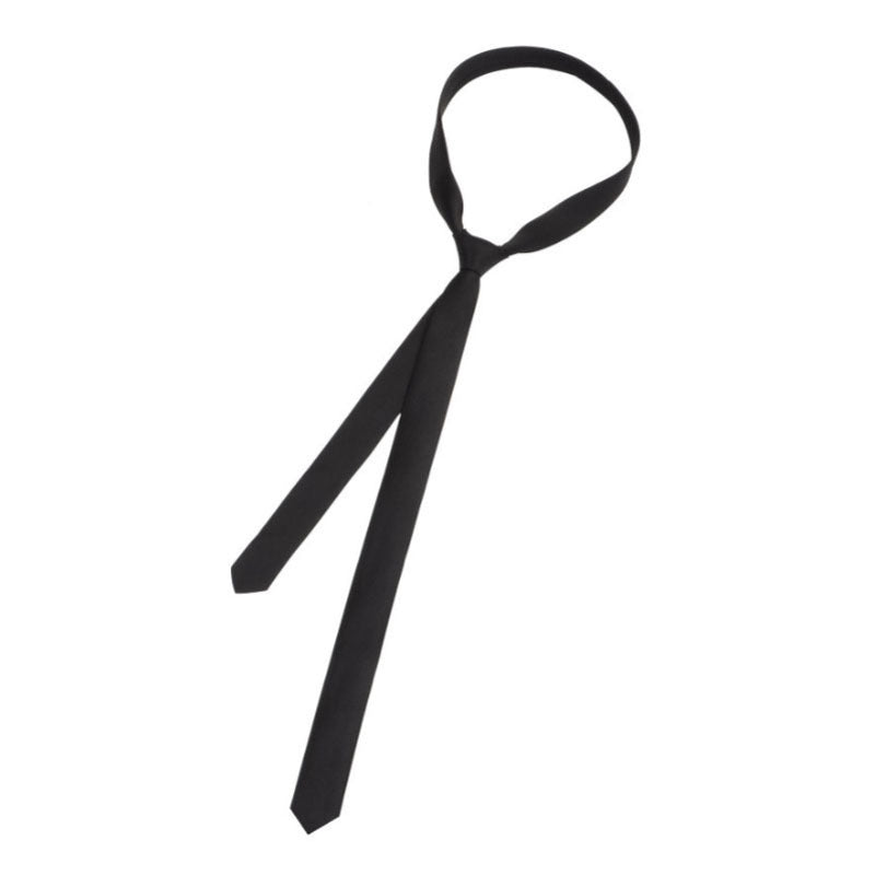 Skinny Solid Shirt Decoration Tie for Graduation, School Uniforms