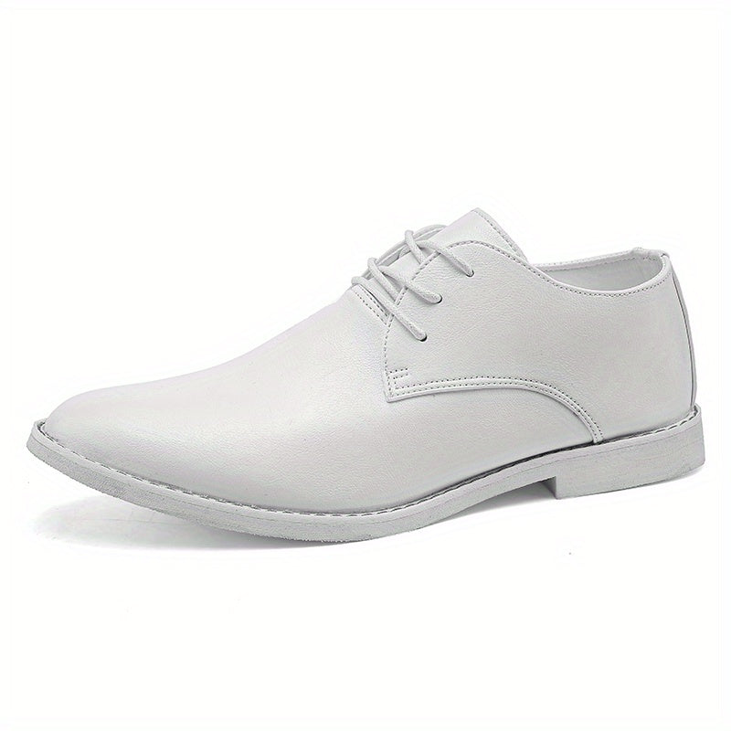 Men's Pointed Toe Lace Up Derby Shoes Business Formal Wear