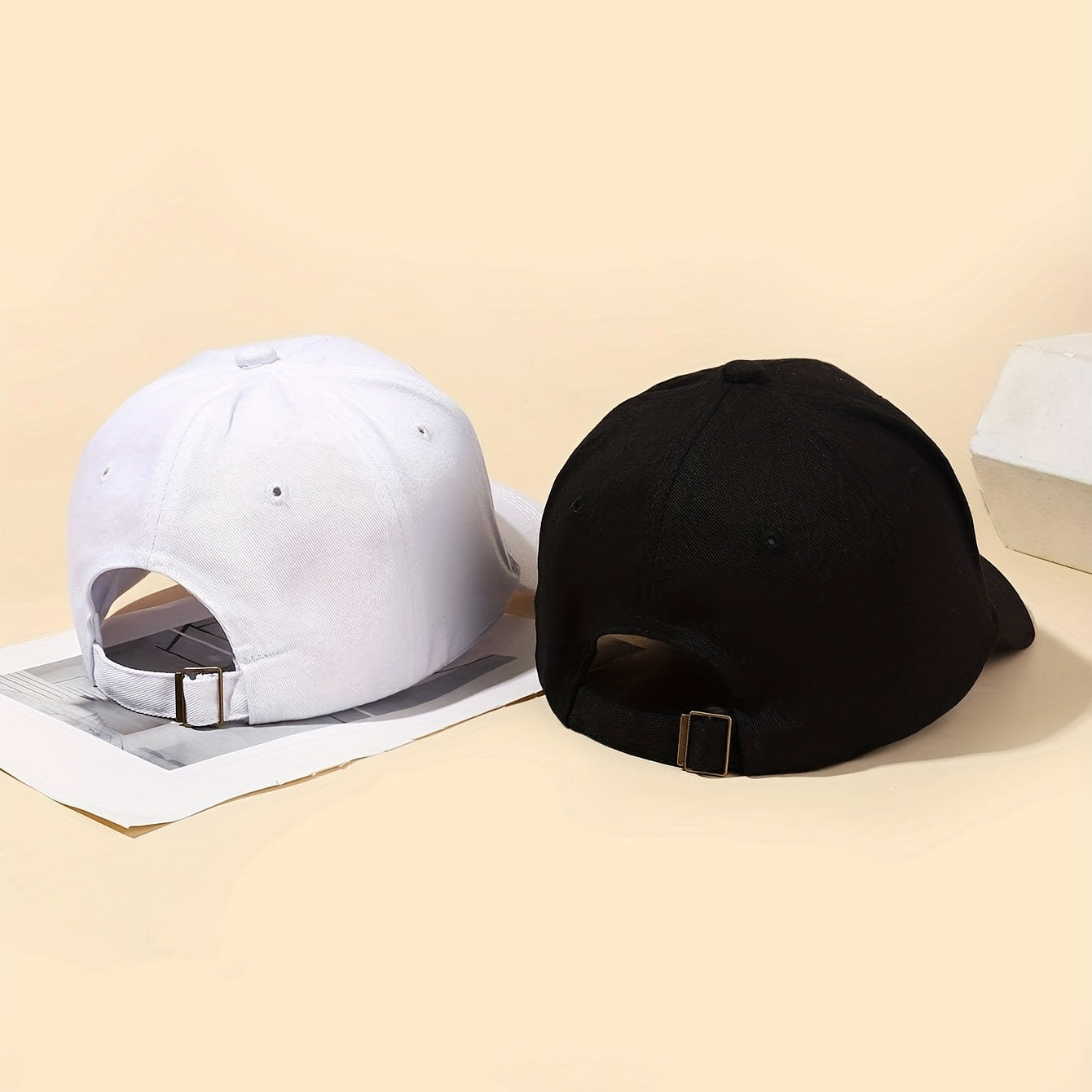 2pcs Baseball Cap Solid Sunshade Sports Cap And Dad Hat