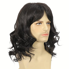 Men's Long Curly Hair Handsome Wig Hair Extension Costume