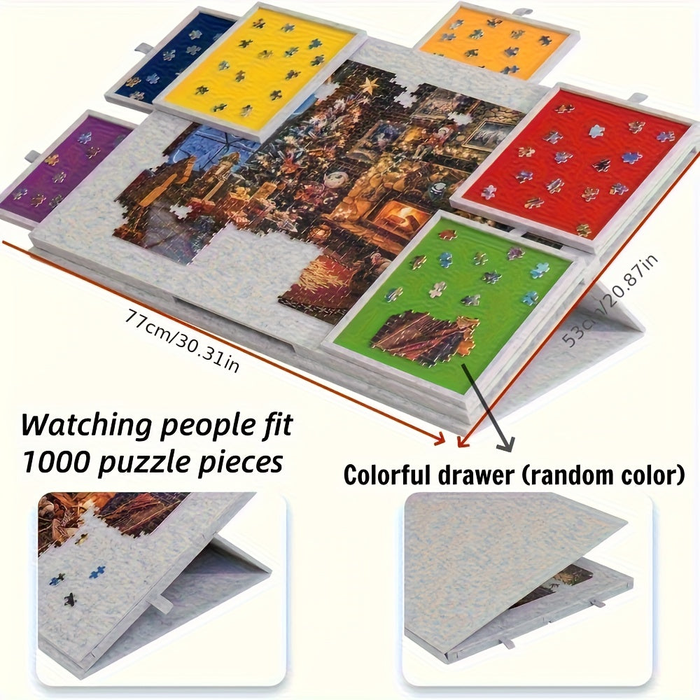 Portable Puzzle Mat Set 2 in 1 Puzzle Mat Set with Stand & Cover