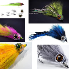 30pcs Clear Fish Mask Streamer & 3D Fish Eyes For Saltwater Fishing