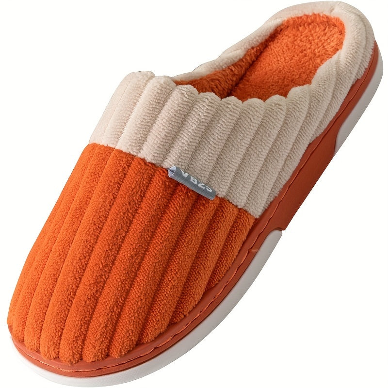 Women's Plush Lined Slippers Comfortable Closed Toe Slip On Shoes