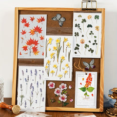 Pressed Flower Themed Stickers Dried Floral Resin Stickers Decals