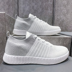 Men's Breathable Slip On Knit Sneakers Casual Outdoor Walking Shoes