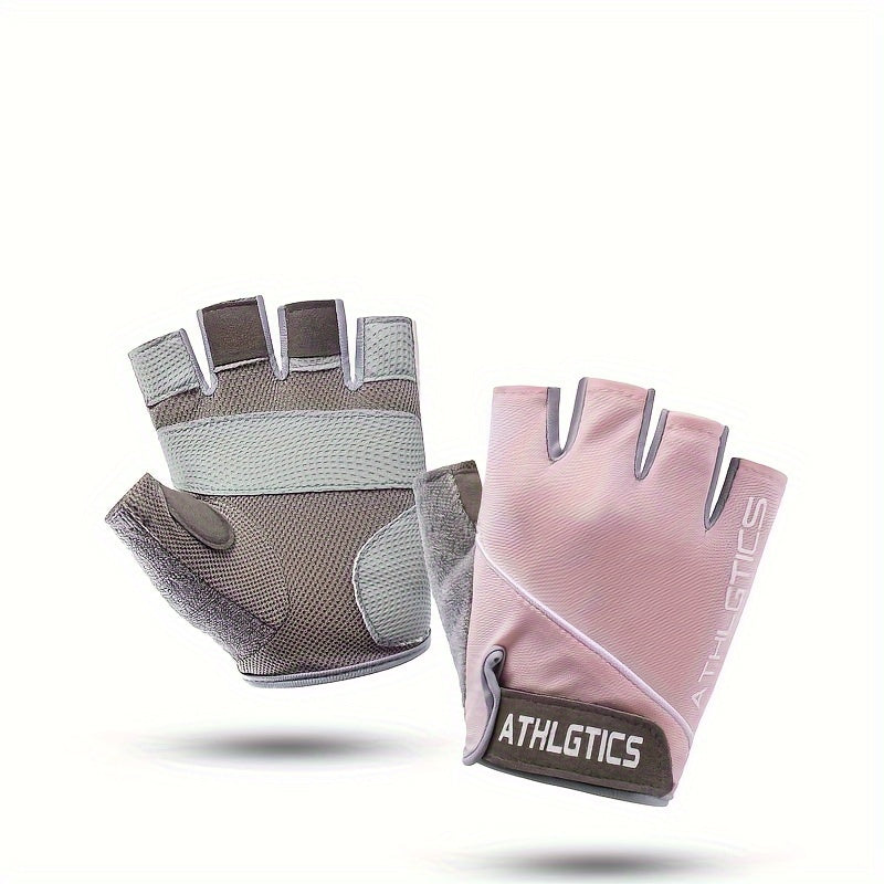 Breathable Half Finger Sports Gloves with Non Slip Grip