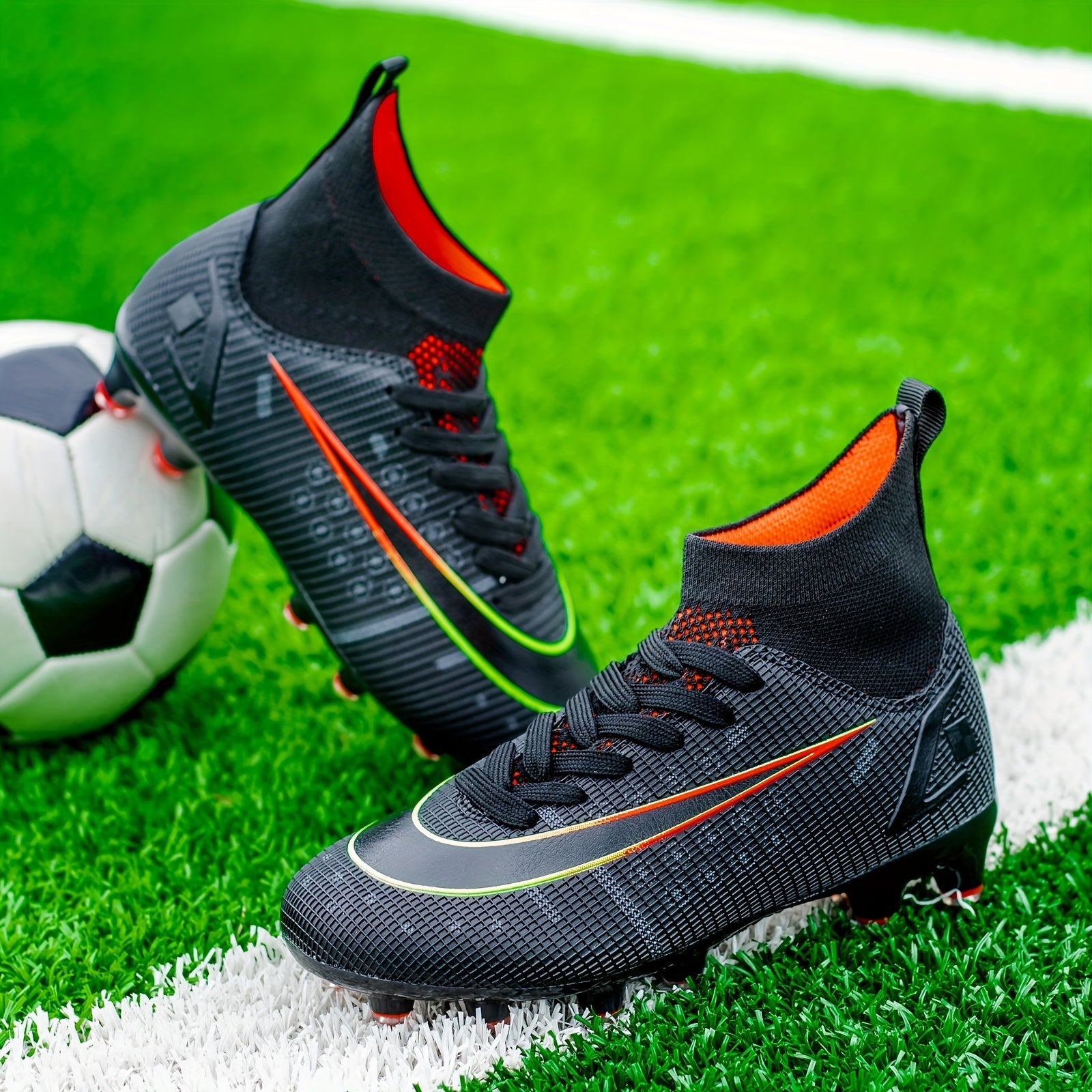 Youth Spiked Soccer Shoes Outdoor Anti Slip Lightweight Football Shoe