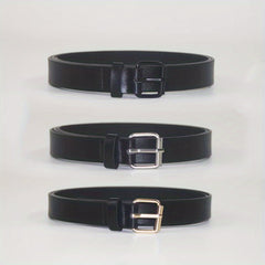 Vintage PU Leather Belt Square Pin Buckle Casual Jeans Pants Women