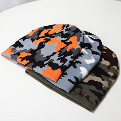 Camouflage Knitted Hat Men Beanie Women Winter Hats For Men Bonnet Knit Caps