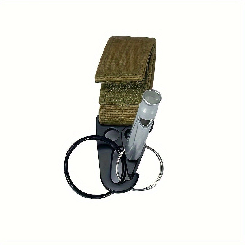 Multifunction Keychain w/ Emergency Whistle Strap Carabiner