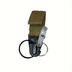 Multifunction Keychain w/ Emergency Whistle Strap Carabiner