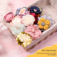 15pcs Chiffon Flower Hairpin Hair Accessories Girls Birthday Gift