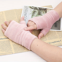 High Elastic Velvet Half Finger Gloves for Men and Women
