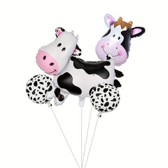 4pcs Cow Balloons Farm Party Balloons Birthday Balloons Decor