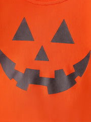 Baby Pumpkin Smiling Face Sweatshirt Kids Top